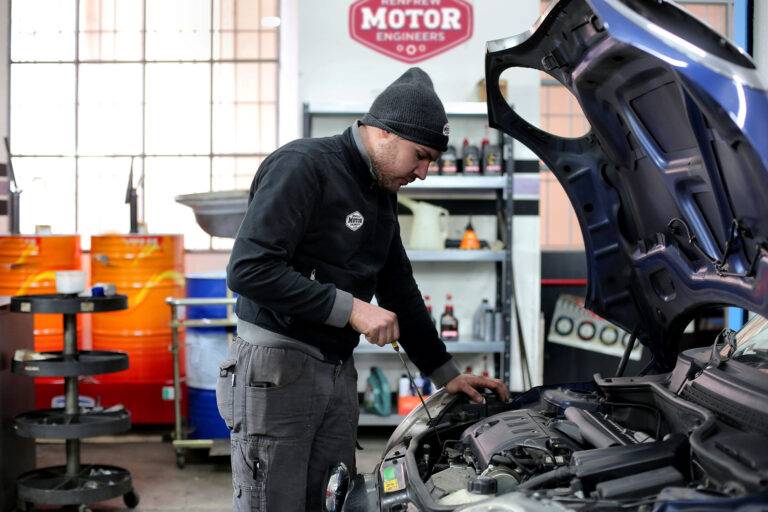 annual car service at garage